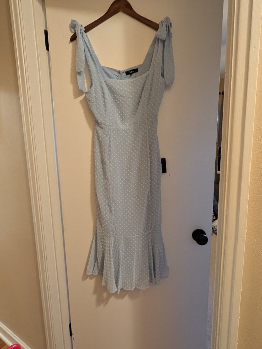 Lulu's light blue polkadot dress NWT Size Small